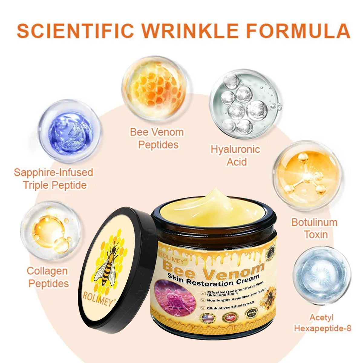 👍Official Brand Shop 丨Rolimey® Bee venom Pro Comprehensive Cream